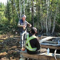 Setting up the drill pad